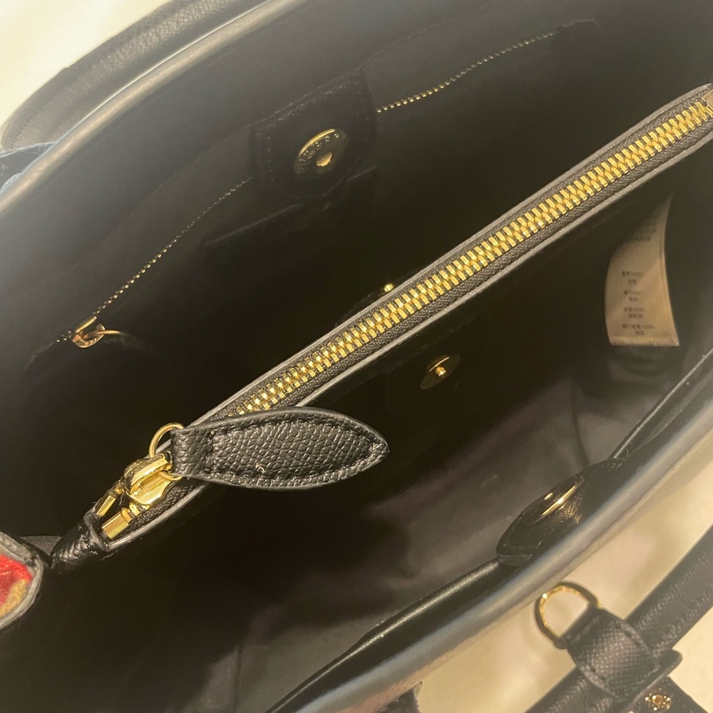 Burberry Black Leather Satchel with Gold Hardware - Picture 4 of 7